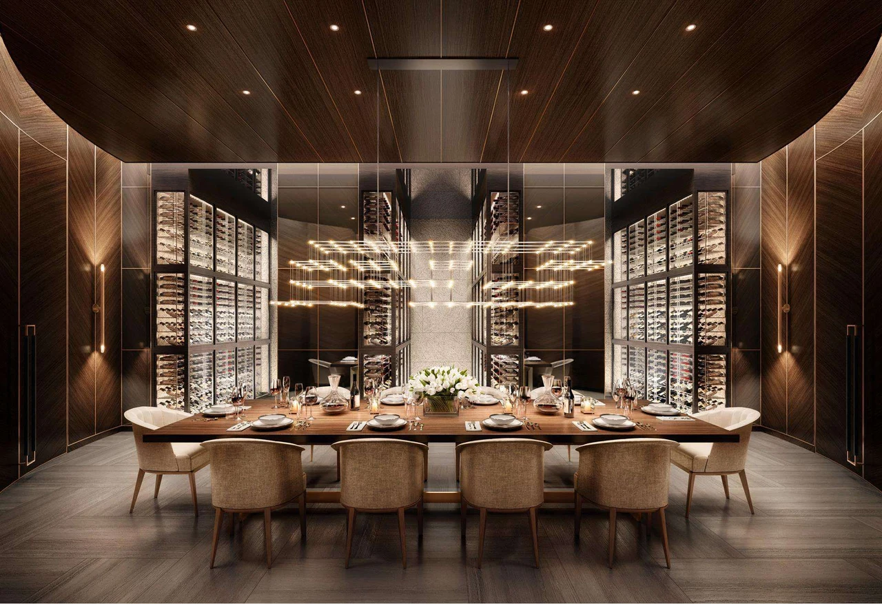 108 Leonard Street, Penthouse 15C — shared residents’ dining room 10