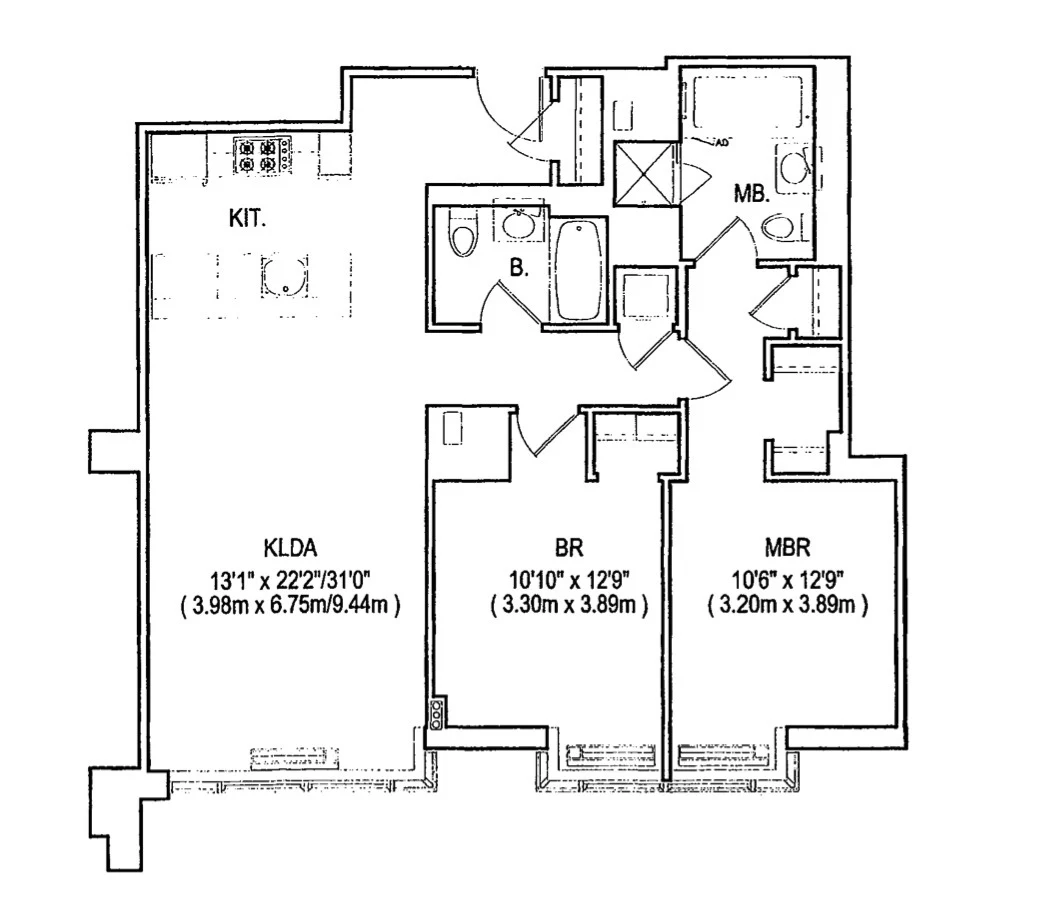 110 Livingston Street, Residence 14R — floor plan 9