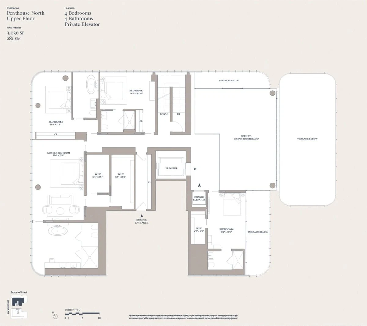 565 Broome Street, North Penthouse — floor plan 12