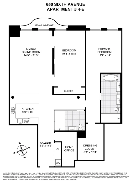 60 West 20th Street, Residence 4E — floor plan 16